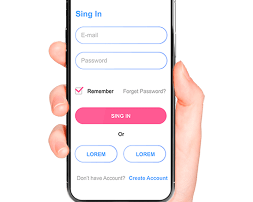 Dispositivo móvil mostrando el desarrollo de apps móviles con Apphive para negocios en todo América central y sur.